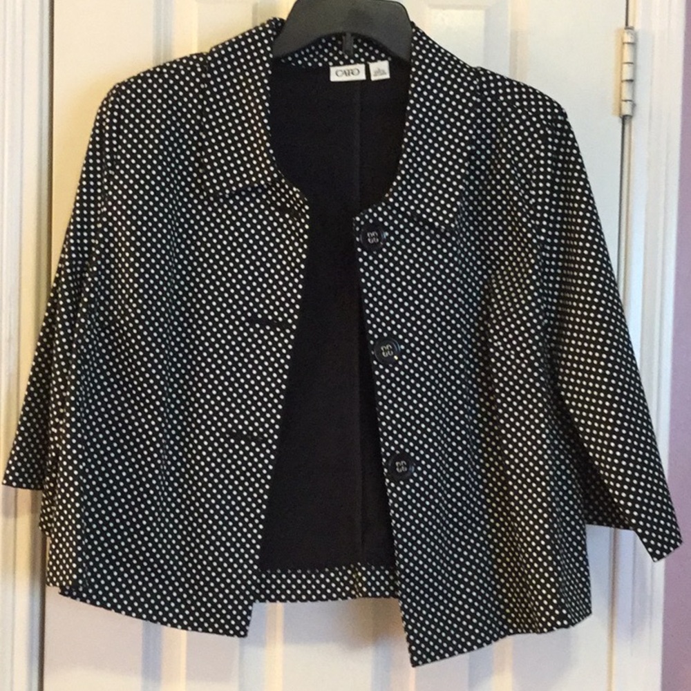 Cato Size L black & white polka dot jacket